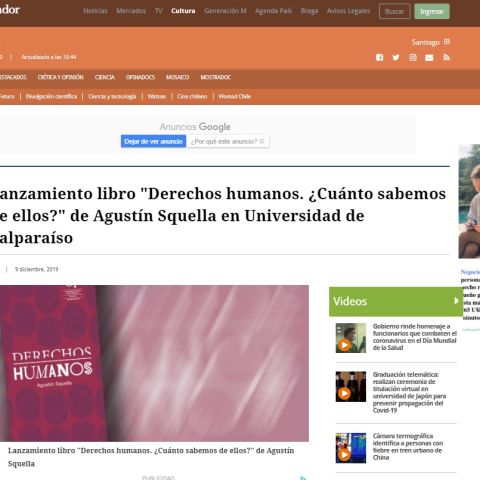 Lanzamiento libro "Derechos humanos. ¿Cuánto sabemos de ellos?" de Agustín Squella en Universidad de Valparaíso