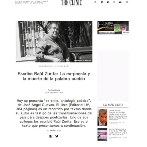 Escribe Raúl Zurita: La ex-poesía y la muerte de la palabra pueblo