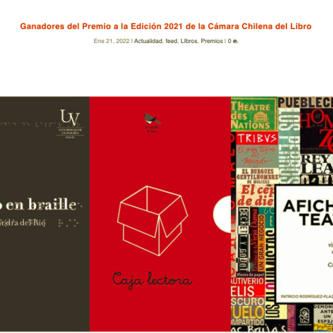 Ganadores del Premio a la Edición 2021 de la Cámara Chilena del Libro