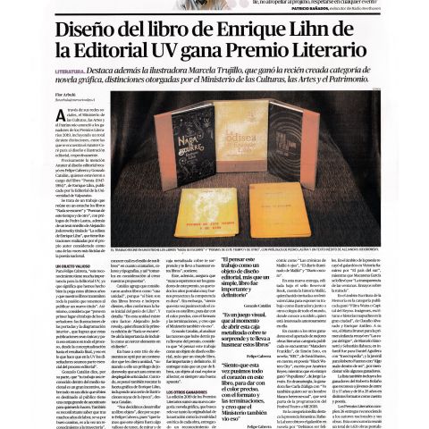 Diseño del libro de Enrique Lihn de Editorial UV  gana Premio Literario