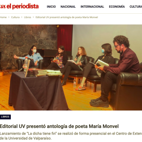 Editorial UV presentó antología de poeta María Monvel