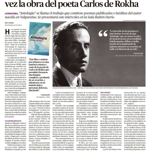 Libro del sello UV reúne por primera vez la obra del poeta Carlos de Rokha