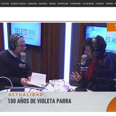 100 años de Violeta Parra. Entrevista a Cristián Warnken