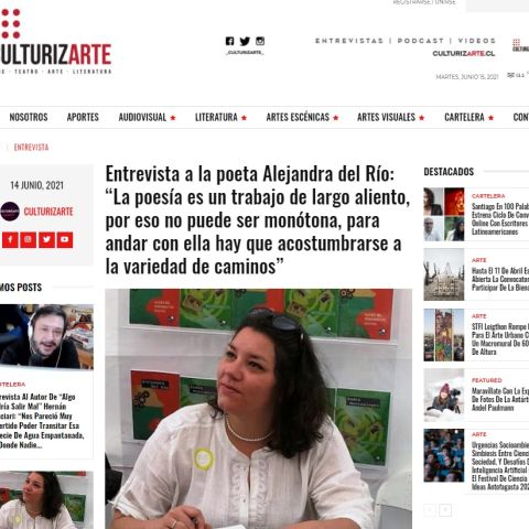 Entrevista a la poeta Alejandra del Río