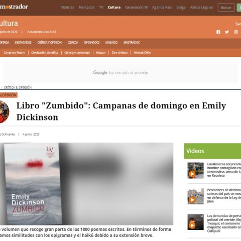 Libro "Zumbido": Campanas de domingo en Emily Dickinson