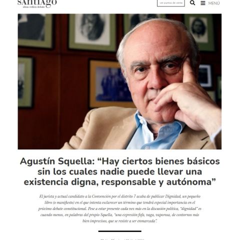 Entrevista a Agustín Squella. Por Matías Hinojosa