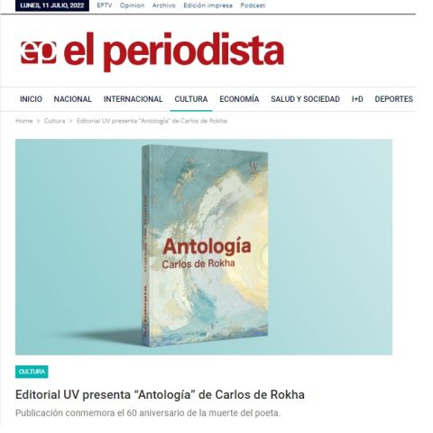 Editorial UV presenta “Antología” de Carlos de Rokha