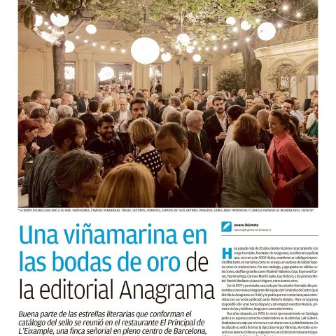 Las bodas de oro de editorial Anagrama. Por Jovana Skarmeta