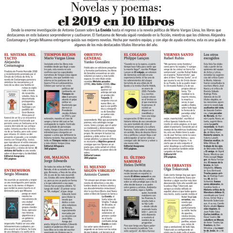 Novelas y poemas: el 2019 en 10 libros
