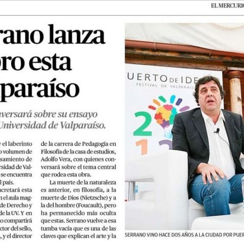 Vicente Serrano lanza su nuevo libro esta tarde en Valparaíso