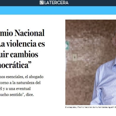 Agustín Squella, Premio Nacional de Humanidades: “La violencia es ineficaz para conseguir cambios en una sociedad democrática”