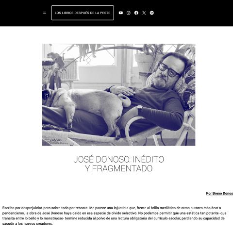 José Donoso: inédito y fragmentado. Por Breno Donoso