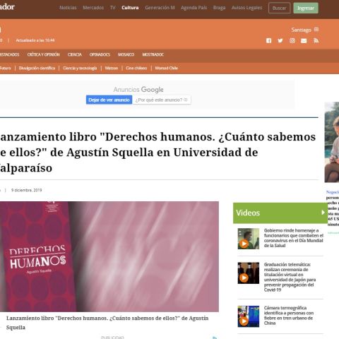 Lanzamiento libro "Derechos humanos. ¿Cuánto sabemos de ellos?" de Agustín Squella en Universidad de Valparaíso