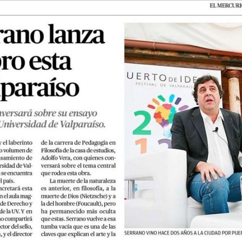 Vicente Serrano lanza su nuevo libro esta tarde en Valparaíso