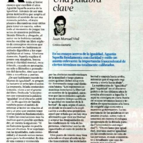 Una palabra clave. Por Juan Manuel Vial