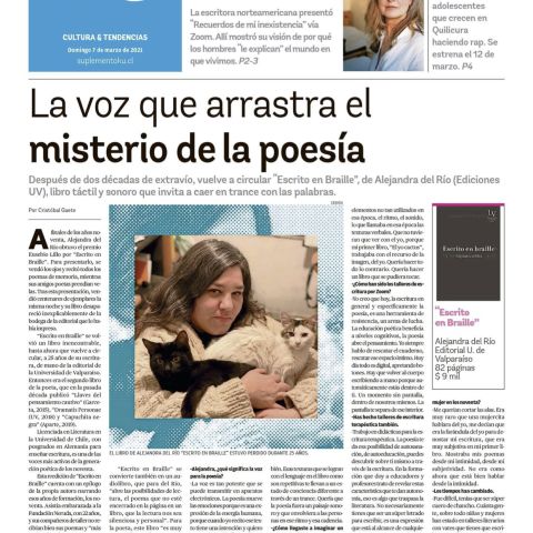 La voz que arrastra el misterio de la poesía.