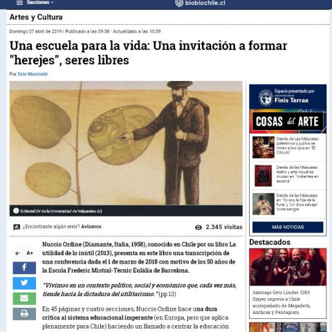 Una escuela para la vida: Una invitación a formar "herejes", seres libres.