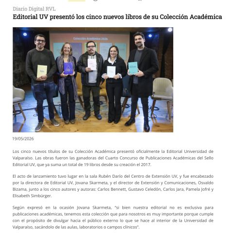 Editorial UV presentó los cinco nuevos libros de su Colección Académica