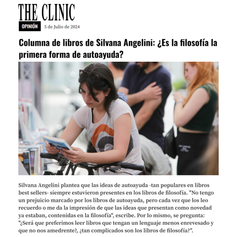 Columna de libros de Silvana Angelini: ¿Es la filosofía la primera forma de autoayuda?