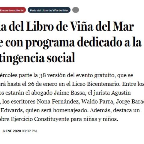 Feria del Libro de Viña del Mar abre con programa dedicado a la contingencia social