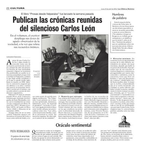 Publican las crónicas reunidas del silencioso Carlos León