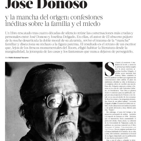 José Donoso y la mancha del origen: confesiones inéditas sobre la familia y el miedo