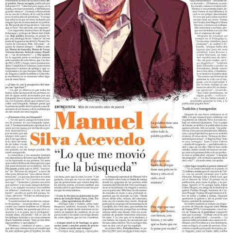 Manuel Silva Acevedo: «Lo que me movió fue la búsqueda».