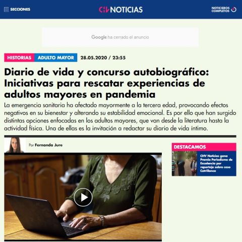 Diario de vida y concurso autobiográfico: Iniciativas para rescatar experiencias de adultos mayores en pandemia