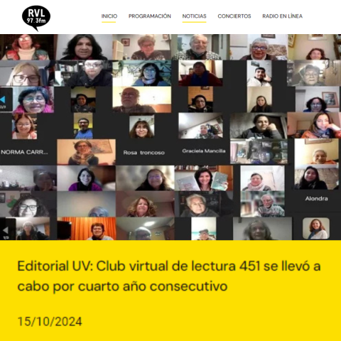 Editorial UV: Club virtual de lectura 451 se llevó a cabo por cuarto año consecutivo