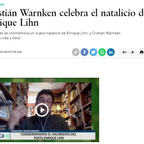 Cristián Warnken celebra el natalicio de Enrique Lihn