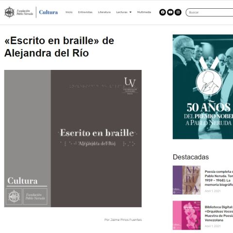 «Escrito en braille», de Alejandra del Río. Por Jaime Pinos