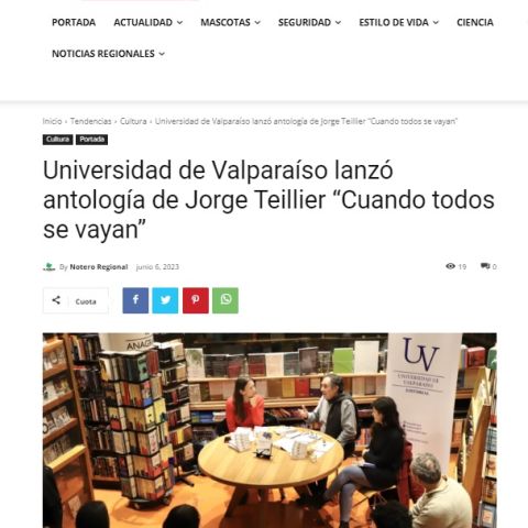 Universidad de Valparaíso lanzó antología de Jorge Teillier “Cuando todos se vayan”