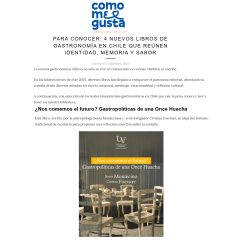 Para conocer: 4 nuevos libros de gastronomía en Chile que reúnen identidad, memoria y sabor