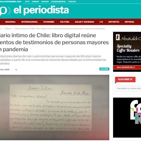 Diario íntimo de Chile: libro digital reúne cientos de testimonios de personas mayores en pandemia.