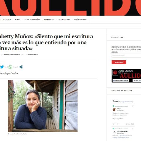 Rosabetty Muñoz: «Siento que mi escritura cada vez más es lo que entiendo por una escritura situada».