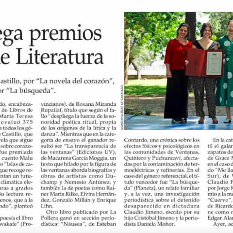 Santiago entrega premios municipales de Literatura