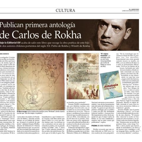 Publican primera antología de Carlos de Rokha.