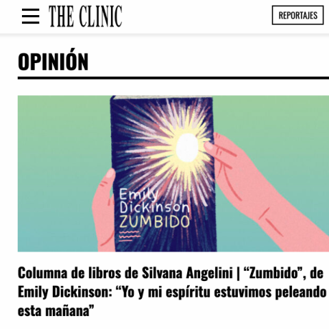 Columna de libros de Silvana Angelini | “Zumbido”, de Emily Dickinson: “Yo y mi espíritu estuvimos peleando esta mañana”