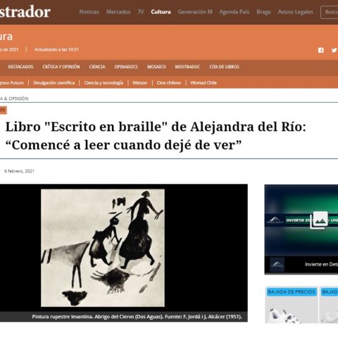 «Escrito en braille» de Alejandra del Río: “Comencé a leer cuando dejé de ver”